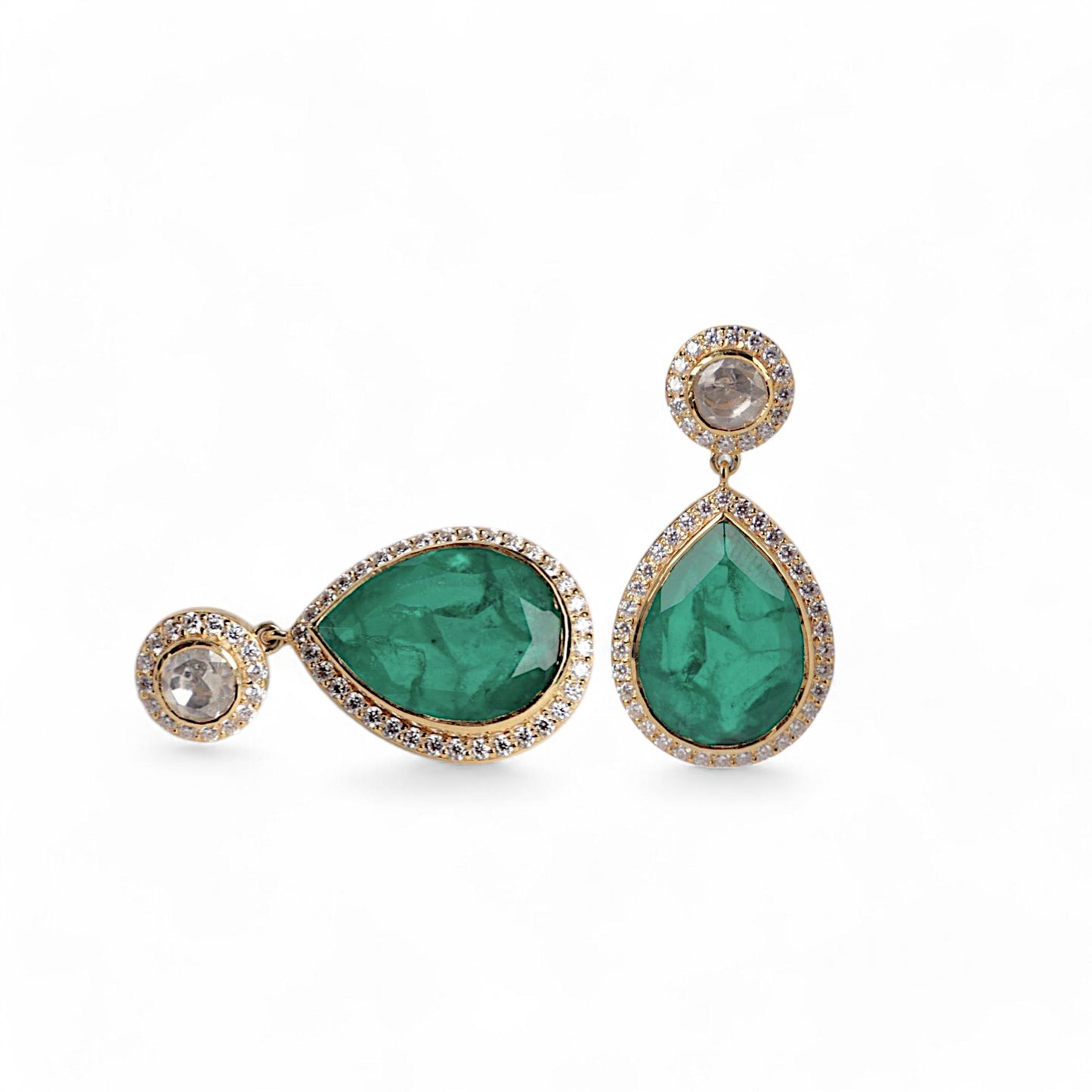 Emerald Polki Classic Earrings