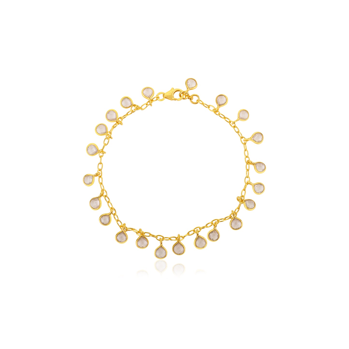 Gocce Bracelet - Rose Quartz