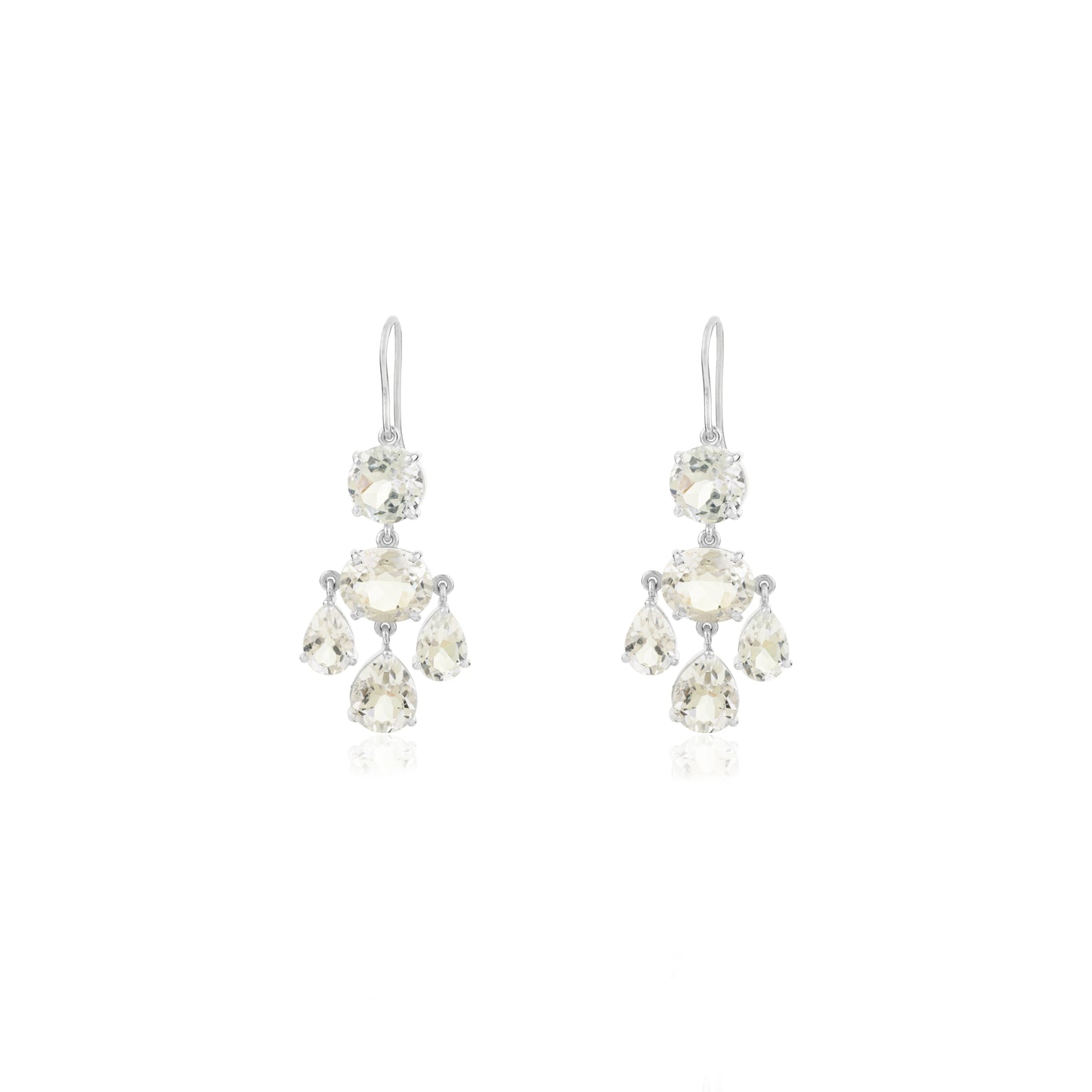 Girandole Earrings - White Topaz