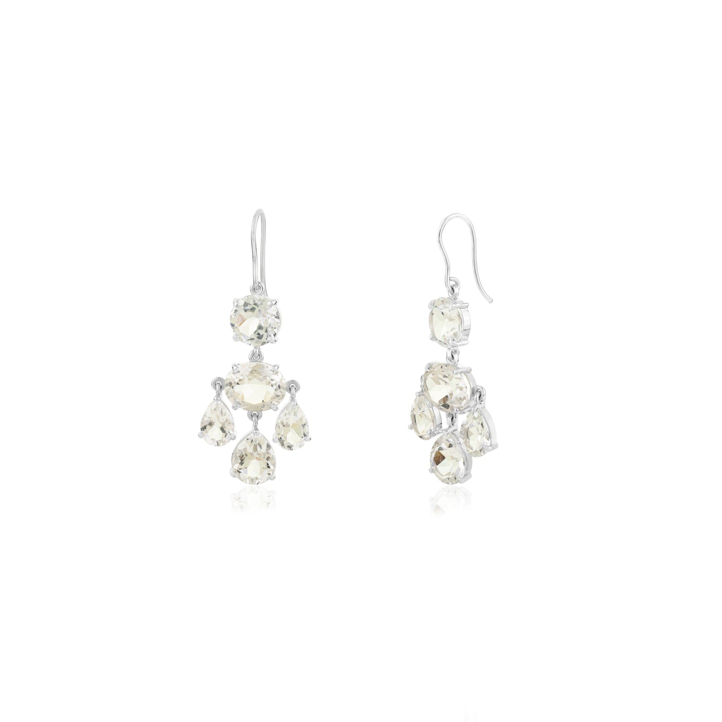 Girandole Earrings - White Topaz
