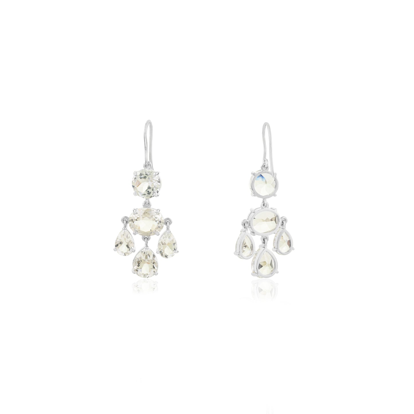 Girandole Earrings - White Topaz
