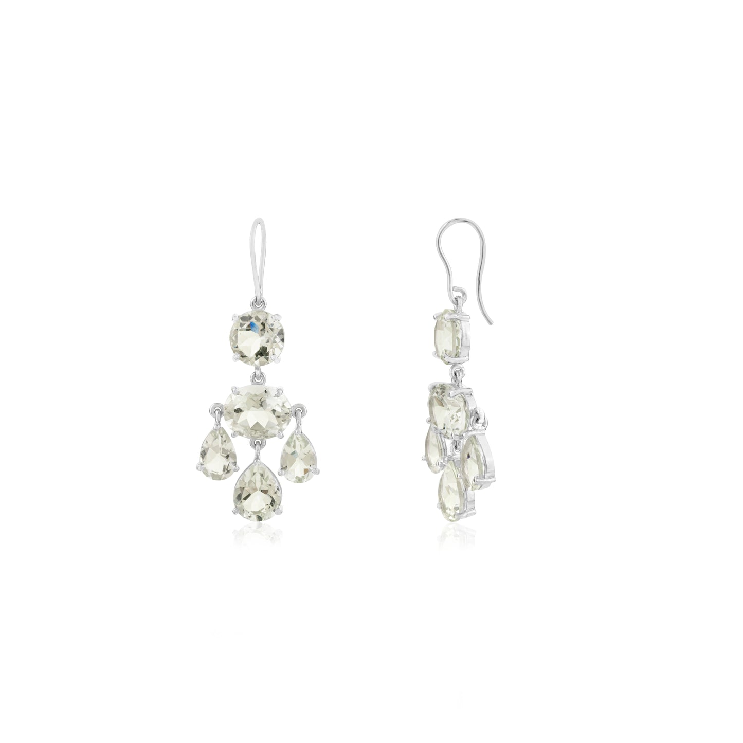 Girandole Earrings - Green Amethyst