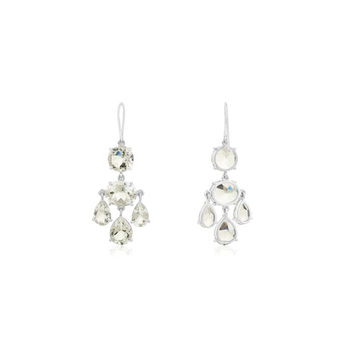 Girandole Earrings - Green Amethyst