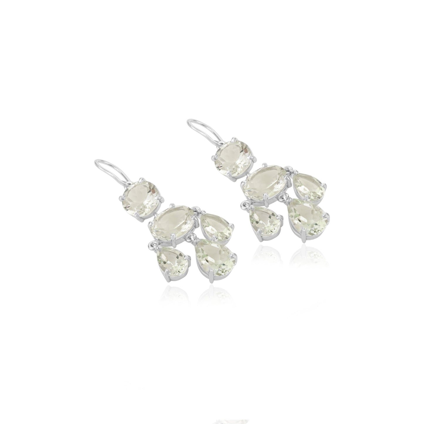 Girandole Earrings - Green Amethyst