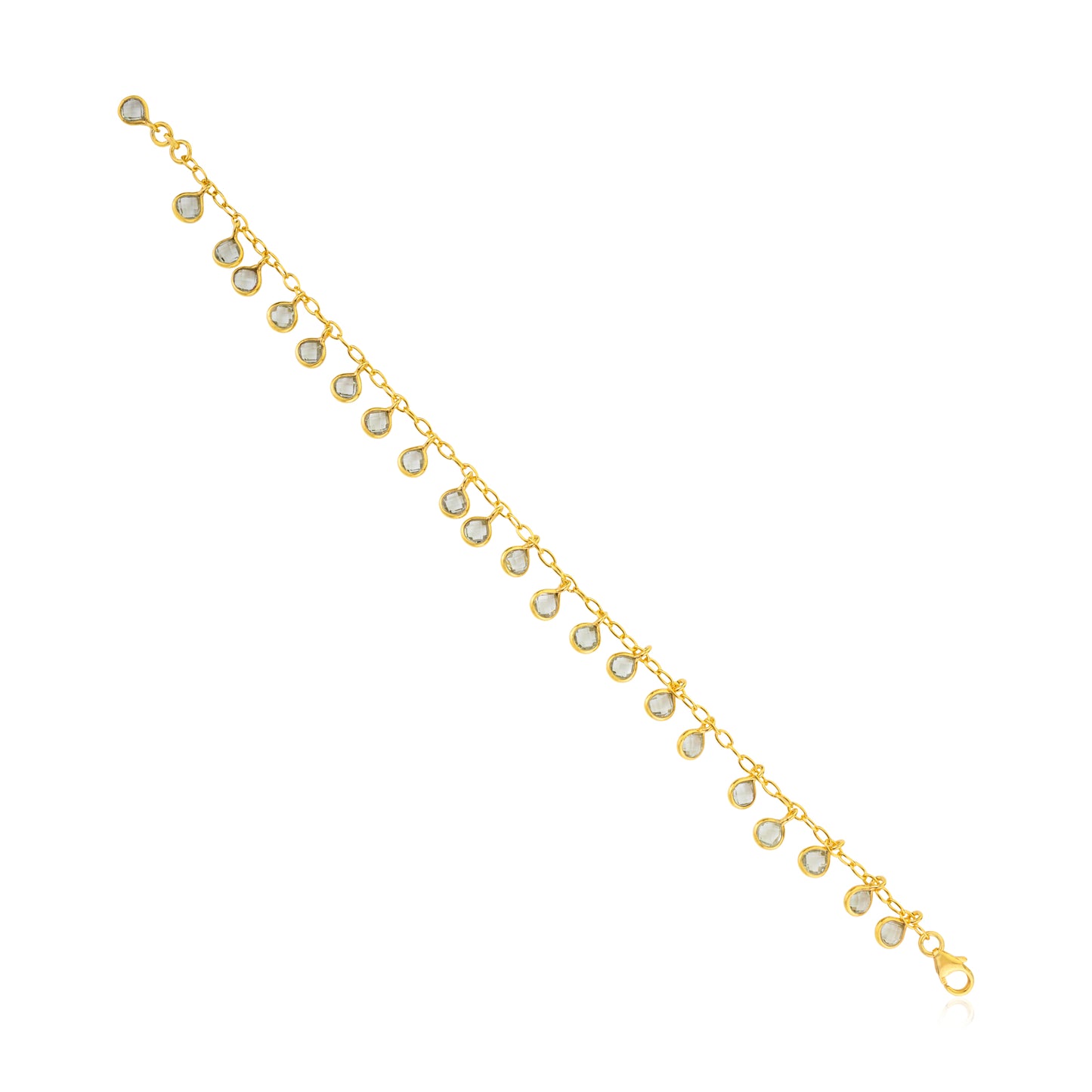 Gocce Bracelet - Green Amethyst