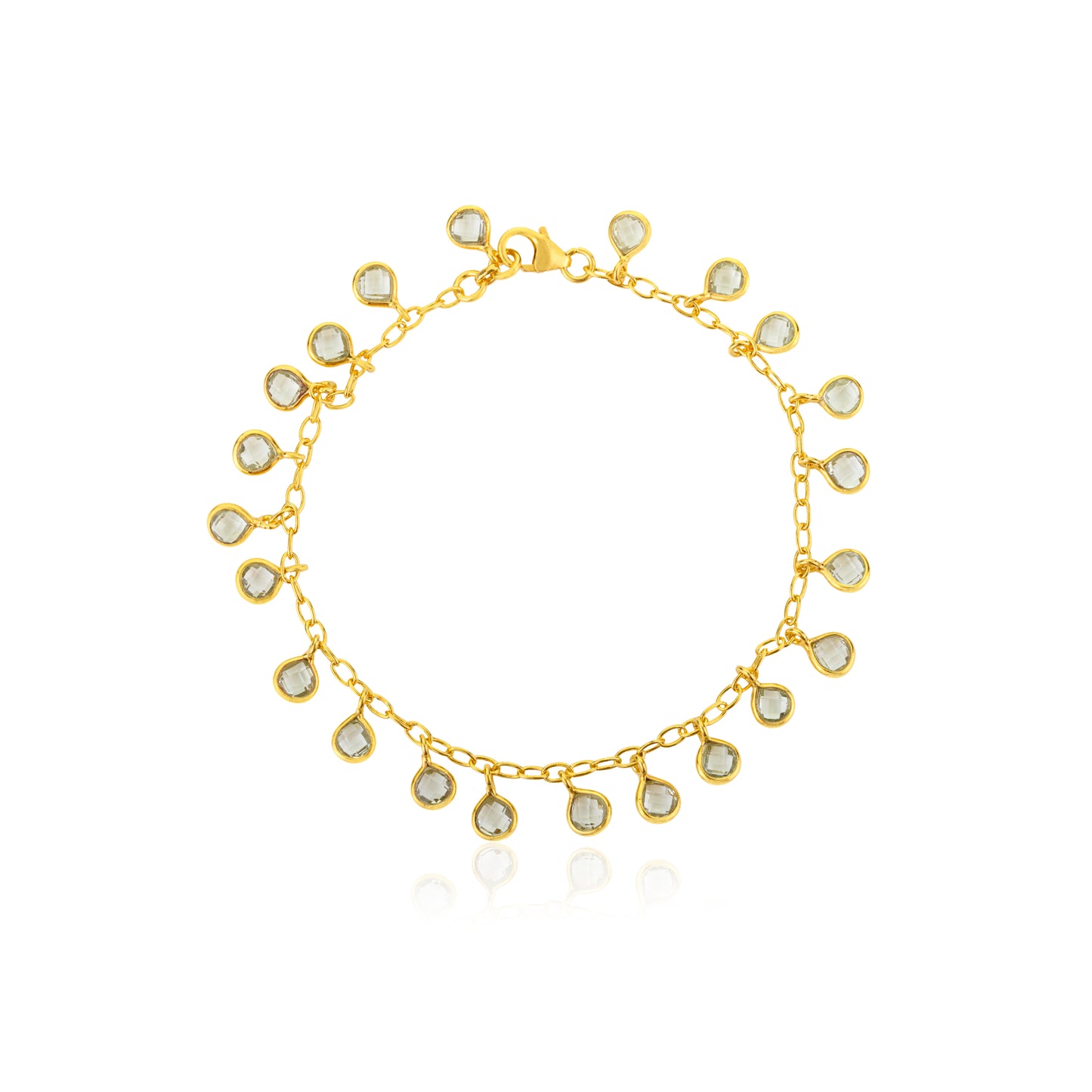 Gocce Bracelet - Green Amethyst