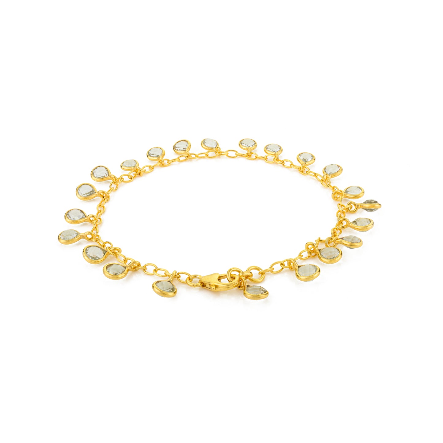 Gocce Bracelet - Green Amethyst