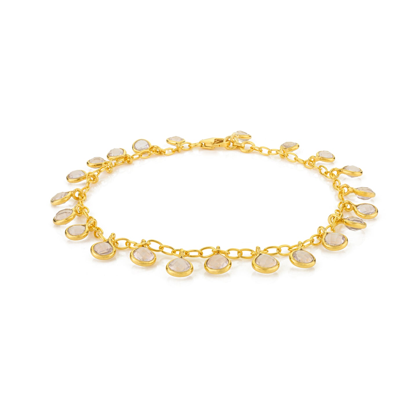Gocce Bracelet - Rose Quartz