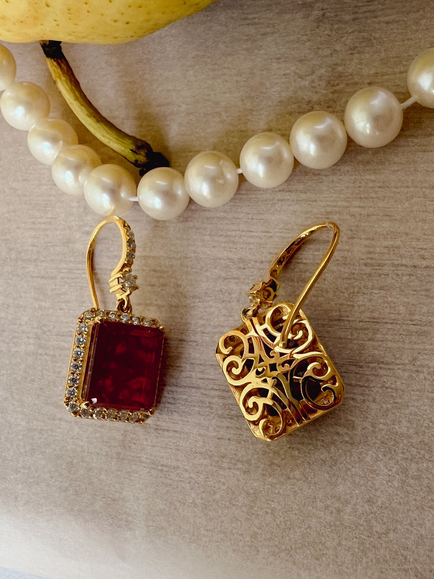 Ruby Dangles Small Earrings