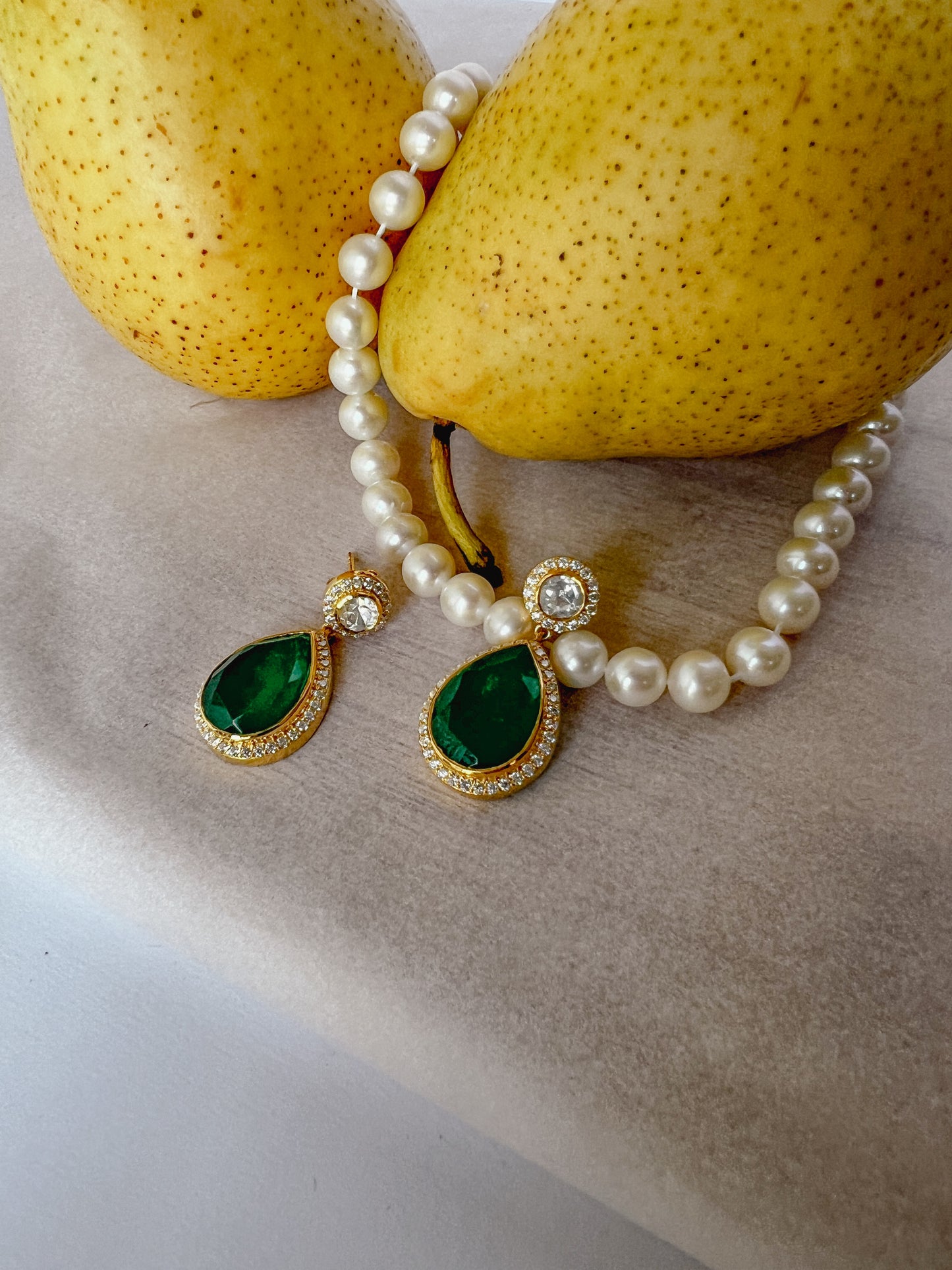 Emerald Polki Classic Earrings