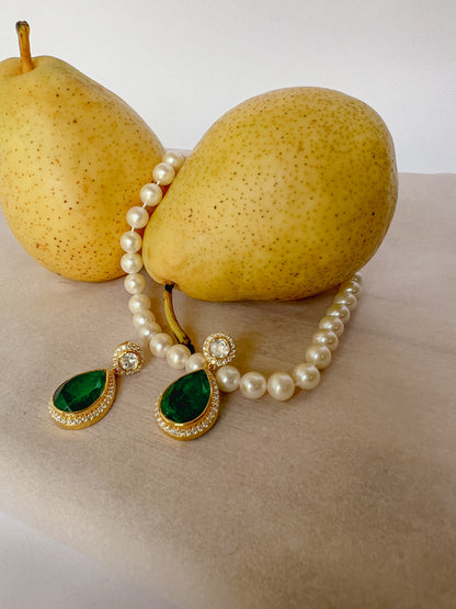 Emerald Polki Classic Earrings