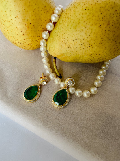 Emerald Polki Classic Earrings