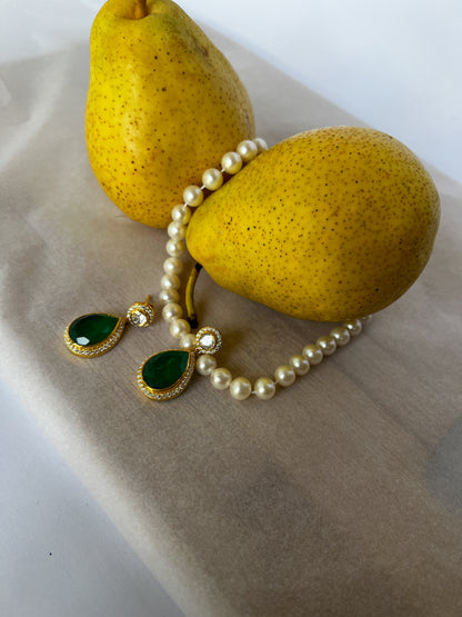 Emerald Polki Classic Earrings