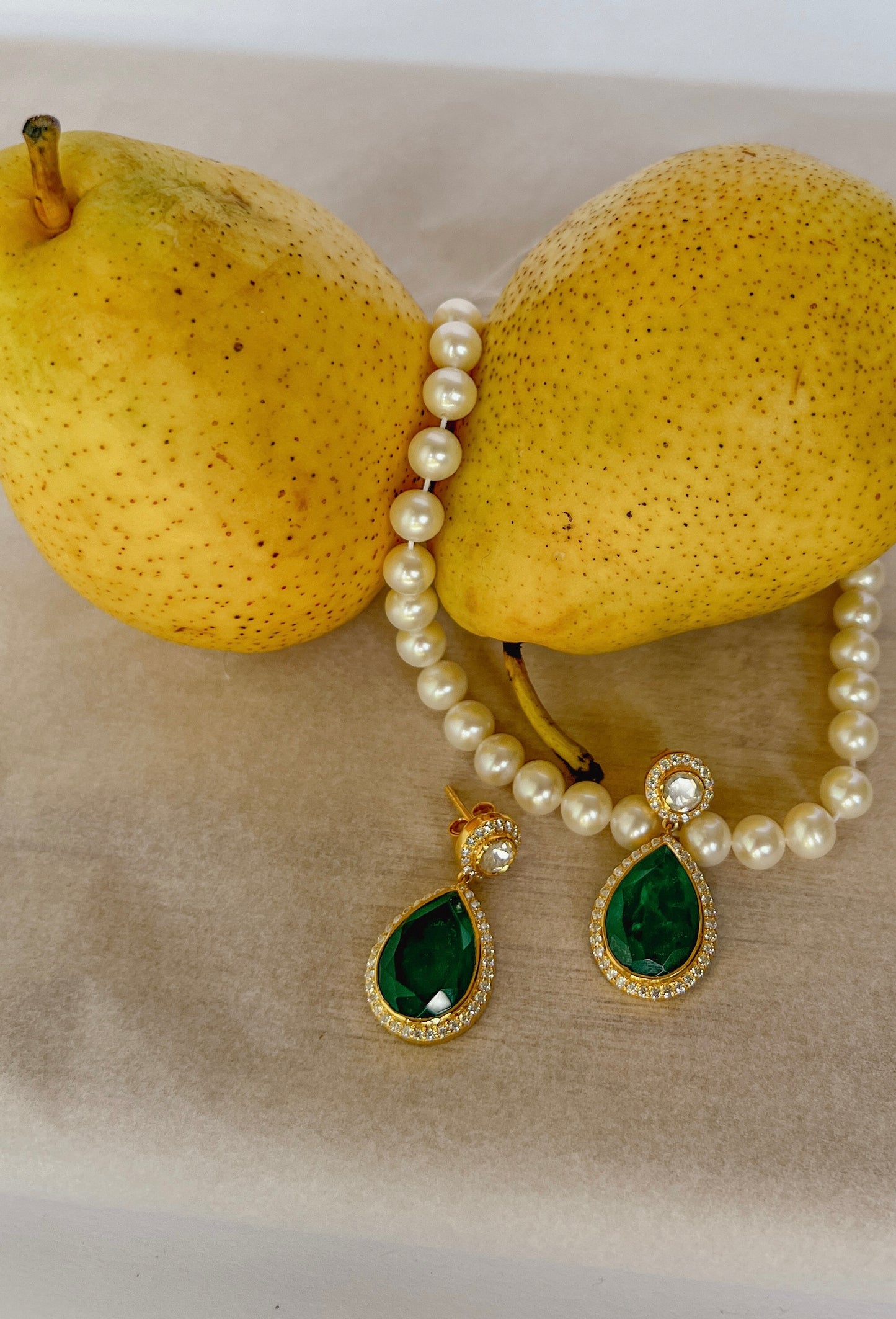 Emerald Polki Classic Earrings