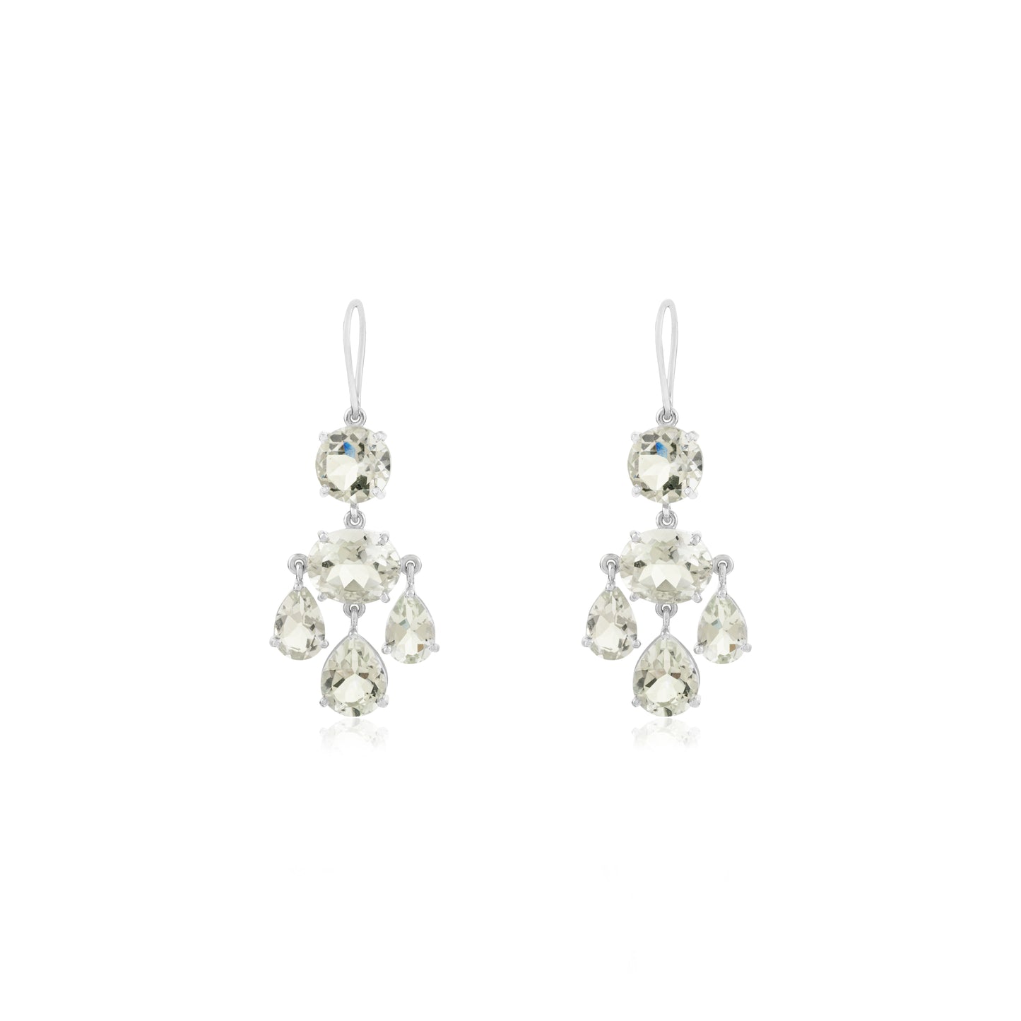 Girandole Earrings - Green Amethyst