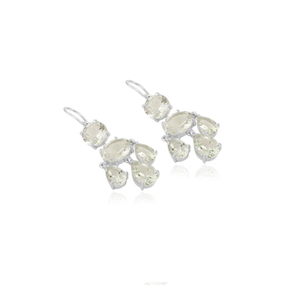 Girandole Earrings - Green Amethyst