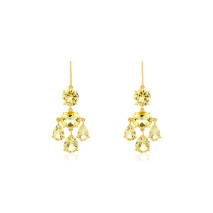 Girandole Earrings - Lemon Topaz