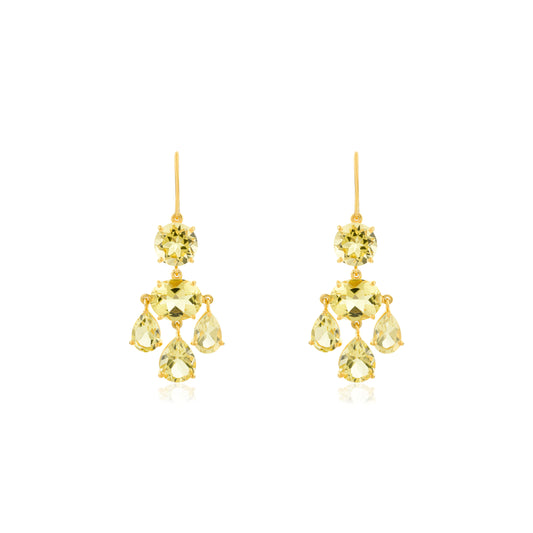Girandole Earrings - Lemon Topaz