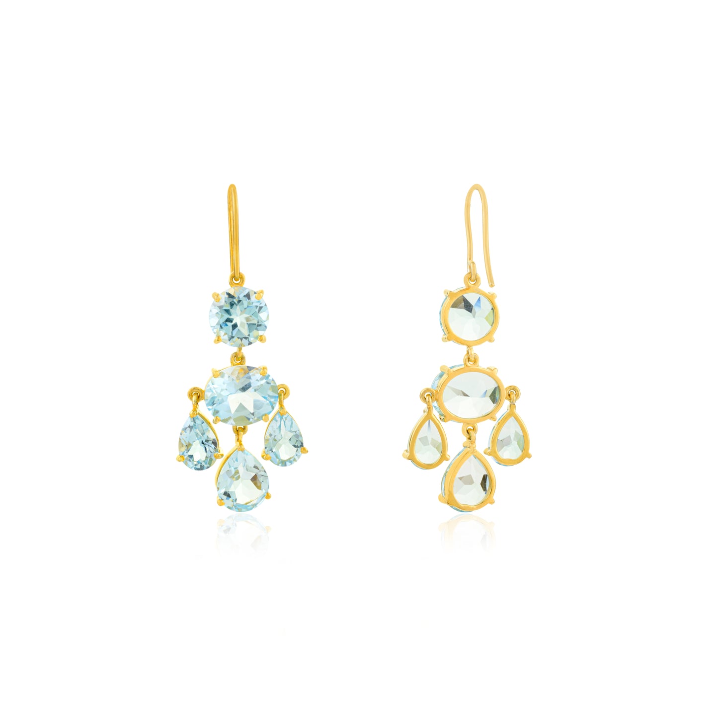 Girandole Earrings - Blue Topaz