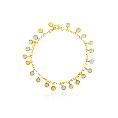 Gocce Bracelet - Green Amethyst