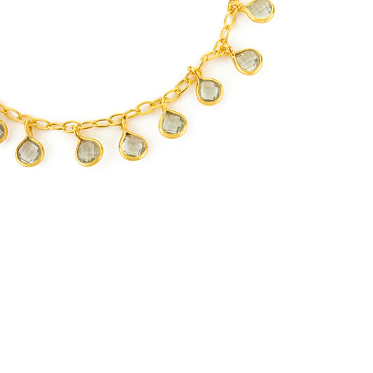 Gocce Bracelet - Green Amethyst