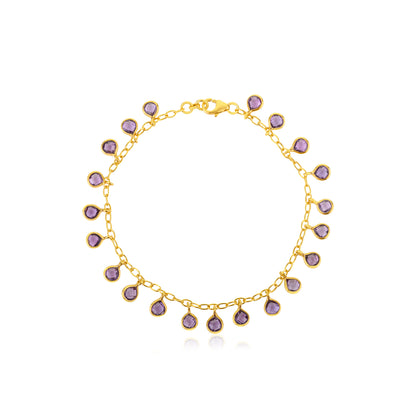 Gocce Bracelet - Purple Amethyst