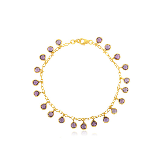 Gocce Bracelet - Purple Amethyst